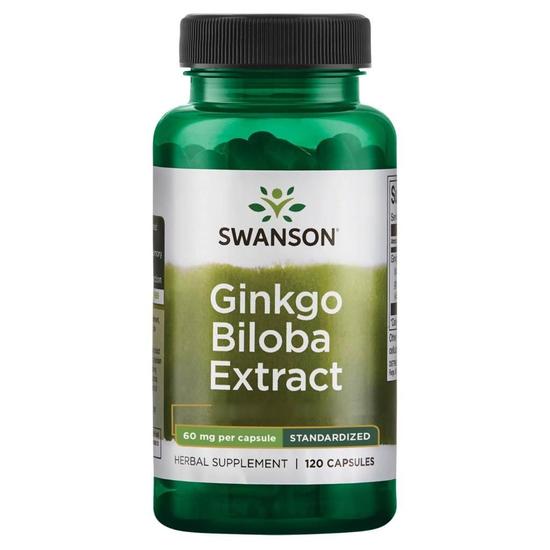 Swanson Ginkgo Biloba Extract 60mg Capsules 120 Capsules