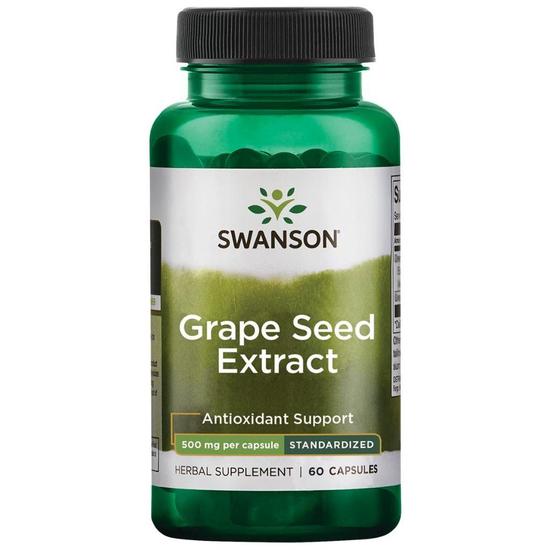 Swanson Grape Seed Extract Maximum Strength Capsules 60 Capsules