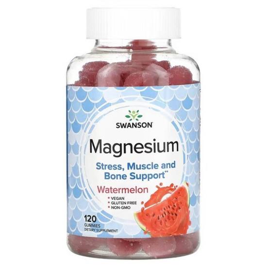 Swanson Magnesium Watermelon Gummies 120 Gummies