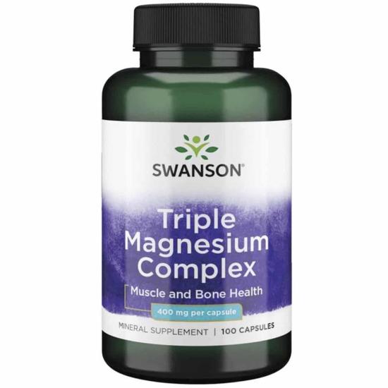Swanson Triple Magnesium Complex 400mg Capsules