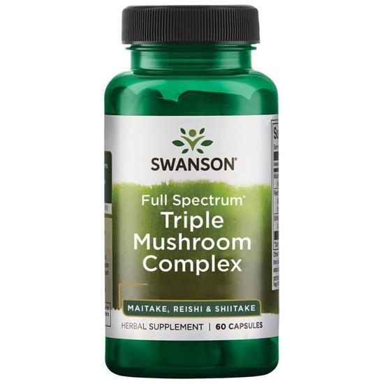 Swanson Triple Mushroom Standardised Complex Capsules 60 Capsules