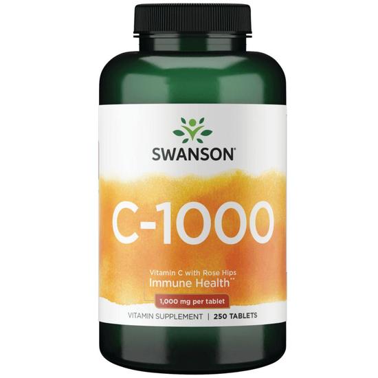 Swanson Vitamin C With Rose Hips 1000mg Tablets