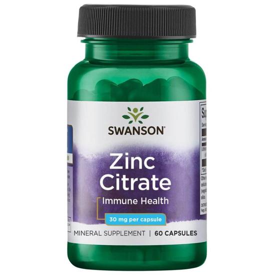 Swanson Zinc Citrate 30mg Capsules