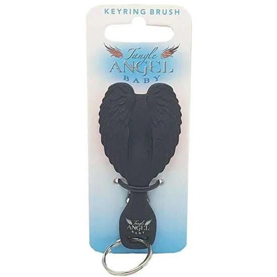 Tangle Angel Baby Keyring Brush Black Pink