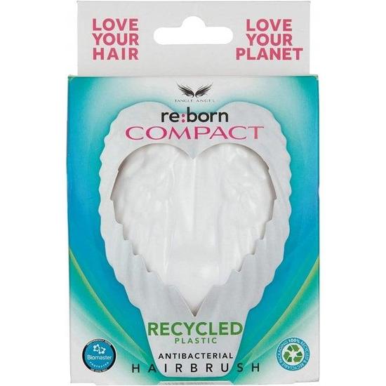Tangle Angel Hair Brush Detangling Wet Or Dry Hair White Compact Anti Bacterial