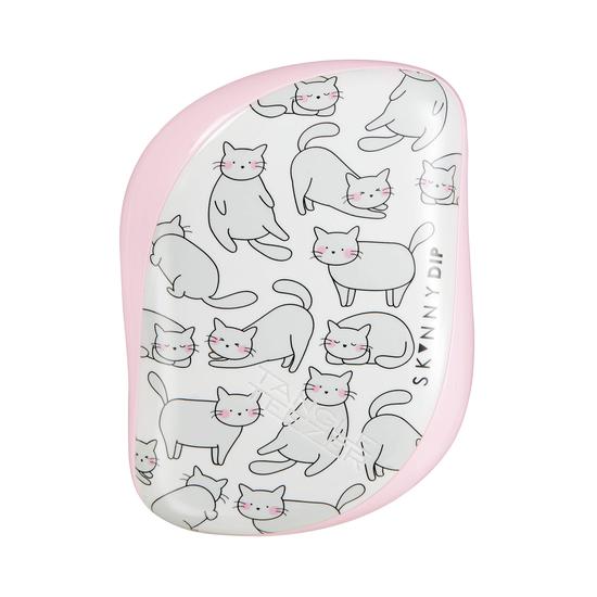 Tangle Teezer x SkinnyDip Compact Styler Detangling Hair Brush Relaxed Cat