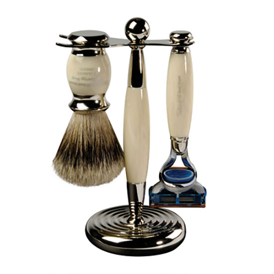 Taylor of Old Bond Street Imitation Ivory Shaving Set