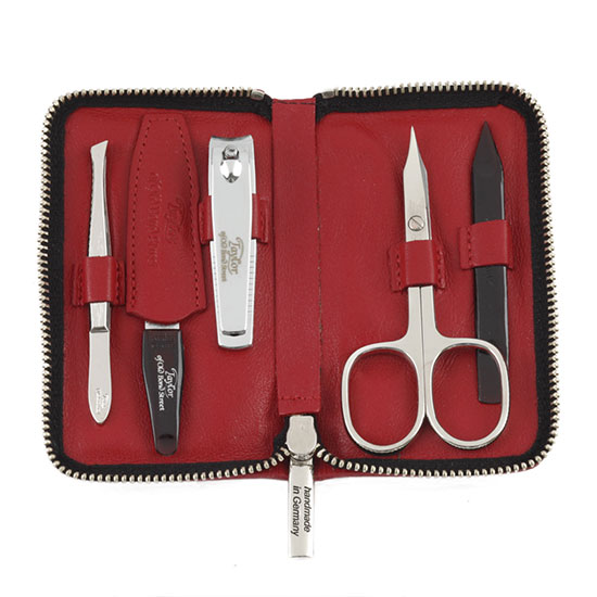 Taylor Of Old Bond Street Red Luxury Manicure Set