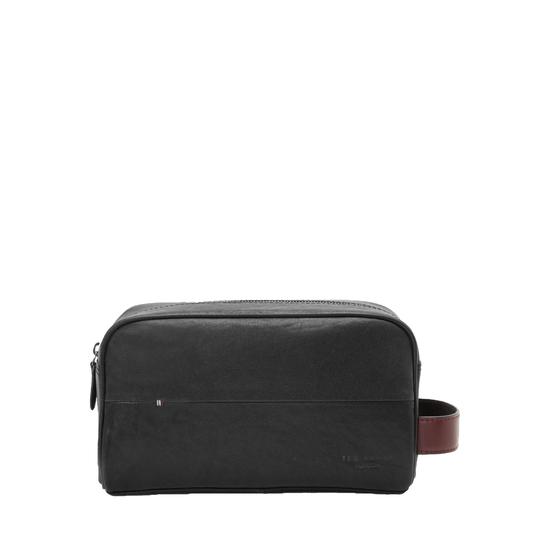 Ted Baker Leather Wash Bag Black
