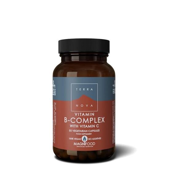 Terranova B-Complex With Vitamin C Vegicaps 50 Vegicaps