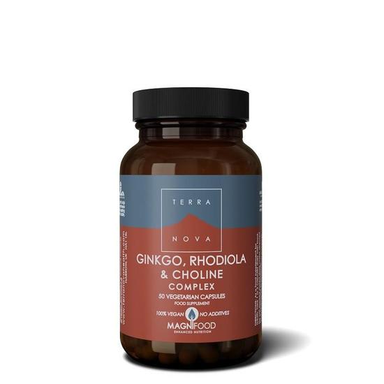 Terranova Ginkgo, Rhodiola & Choline Complex Vegicaps 50 Vegicaps