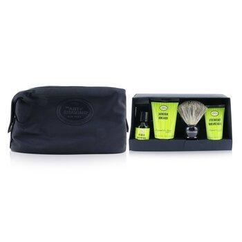 The Art of Shaving The Four Elements Of The Perfect Shave Set With Bag Bergamot & Neroli : Pre Shave Oil + Shave Crm + Aftershave Balm + Brush + Razor