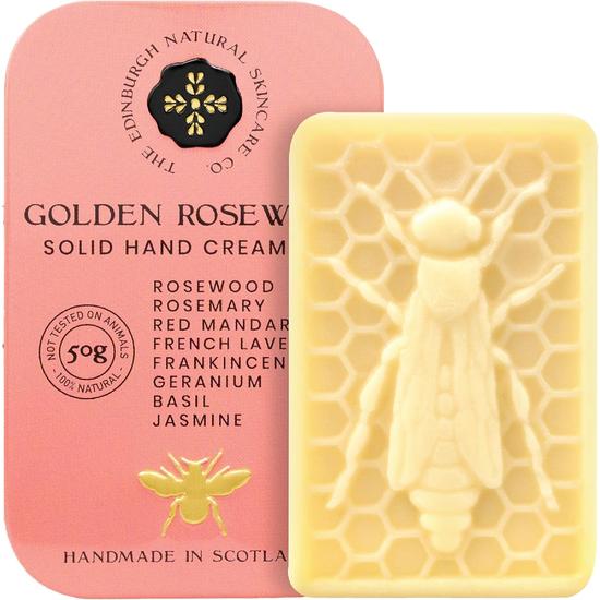 The Edinburgh Natural Skincare Co Golden Rosewood Solid Hand Cream Bar