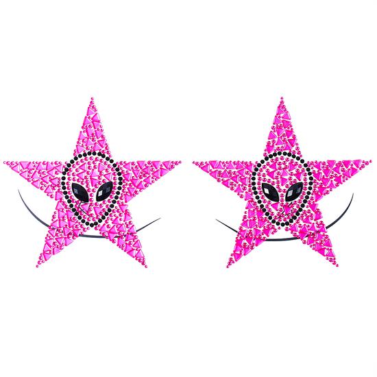 Shrine Out Of This World Body Sticker Neon Pink