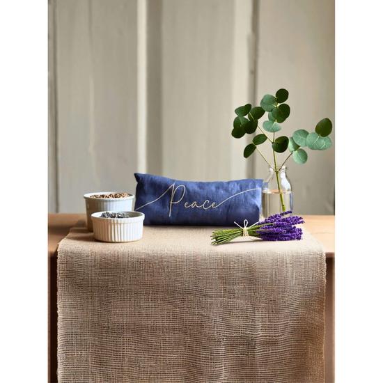 The Norfolk Eye Pillow Company Peace Embroidered Linen & Lavender Eye Pillow