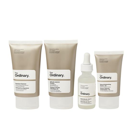 The Ordinary The Balance Set Squalane Cleanser, Salicylic Acid 2% Masque, Niacinamide 10% + Zinc 1% & Natural Moisturizing Factors + HA