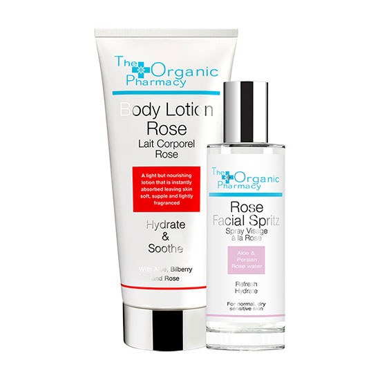 The Organic Pharmacy Rose Refresh Face & Body Gift Set