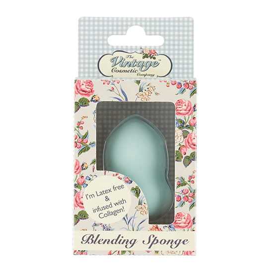 The Vintage Cosmetic Company Blending Sponge Infused With Collagen in Blue