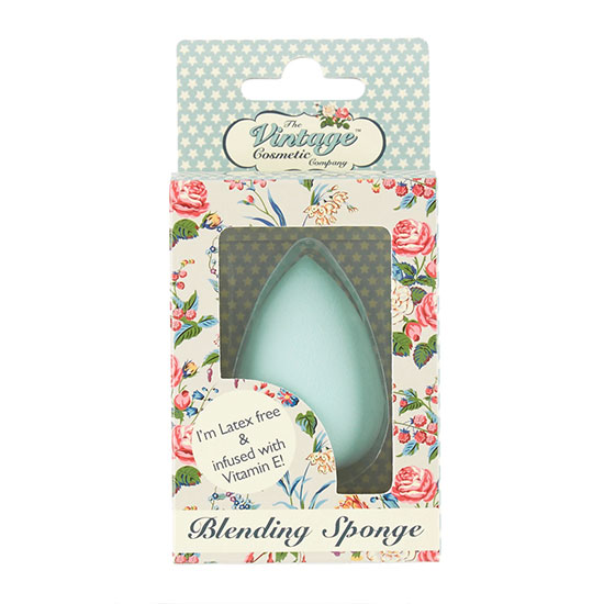 The Vintage Cosmetic Company Blending Sponge Infused With Vitamin E in Blue