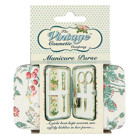 The Vintage Cosmetic Company Floral Manicure Purse