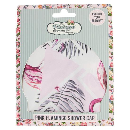 The Vintage Cosmetic Company Shower Cap Flamingo