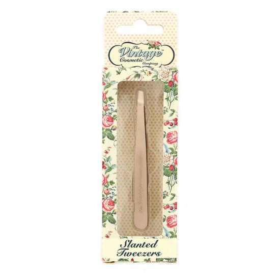The Vintage Cosmetic Company Slanted Tweezers Rose Gold