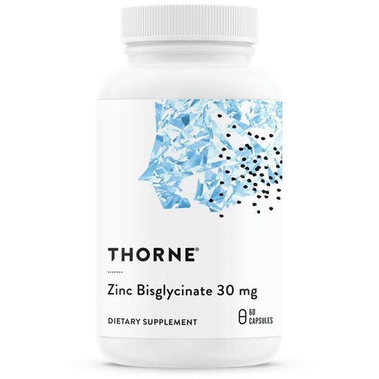 Thorne Zinc Bisglycinate 30mg Capsules 60 Capsules