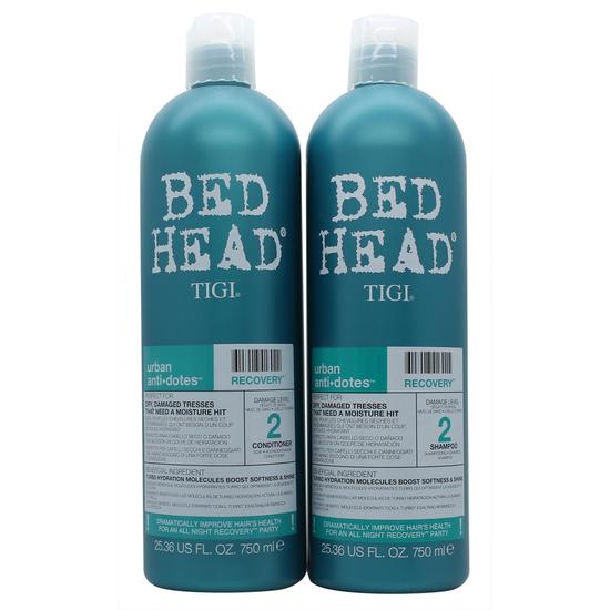 TIGI Bed Head Duo Pack Bed Head Urban Antidotes Recovery 750ml Shampoo + 750ml Conditioner