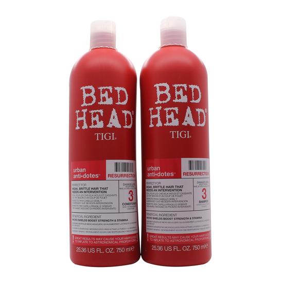 TIGI Bed Head Duo Pack Bed Head Urban Antidotes Resurrection 750ml Shampoo + 750ml Conditioner