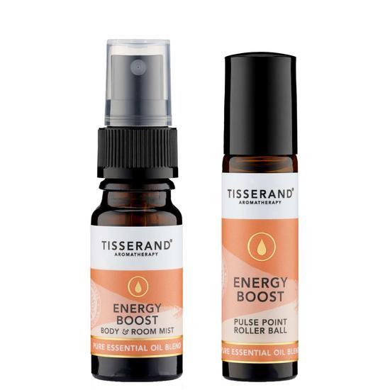 Tisserand Aromatherapy Energy Routine Duo Kit Room Mist & Roller Ball