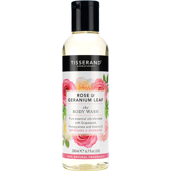 Tisserand Aromatherapy Rose & Geranium Leaf Body Wash 200ml