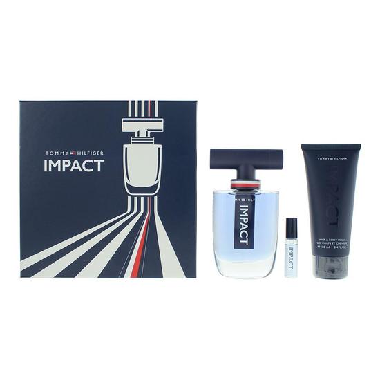 Tommy Hilfiger Impact Eau De Toilette 100ml, 4ml + Body Wash 100ml Gift Set 100ml