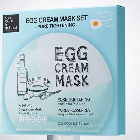 Too Cool For School Egg Cream Pore Tightening Mask x 5