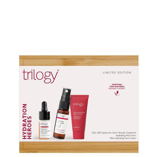 Trilogy Hydration Heroes Gift Set Hyaluronic Acid Booster treatment + Hydrating Mist Toner + Ultra Hydrating Face Cream