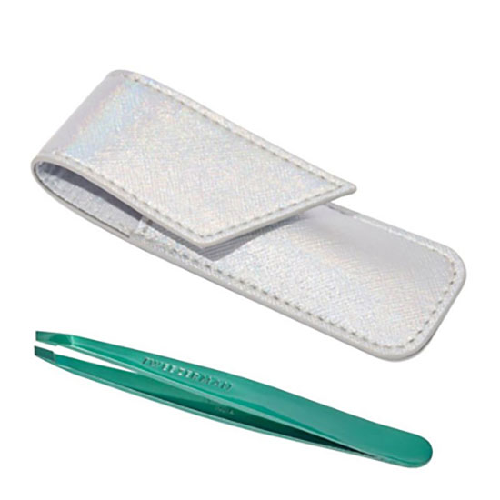 Tweezerman Emerald Eve Slant Tweezer & Pouch