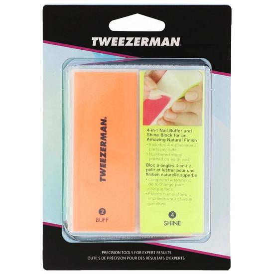 Tweezerman Manicure & Pedicure Neon Hot File, Buff, Smooth & Shine Block