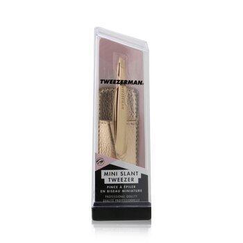 Tweezerman Mini Slant Tweezer With Case Rose Gold -