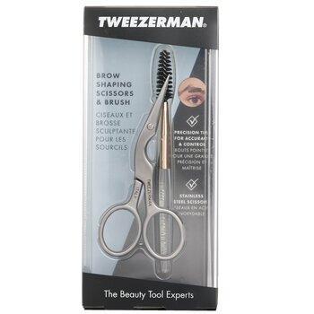 Tweezerman Stainless Brow Shaping Scissors & Brush -