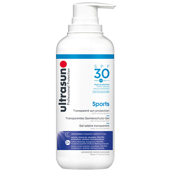 Ultrasun Transparent Sun Protection Sports Gel SPF 30 400ml
