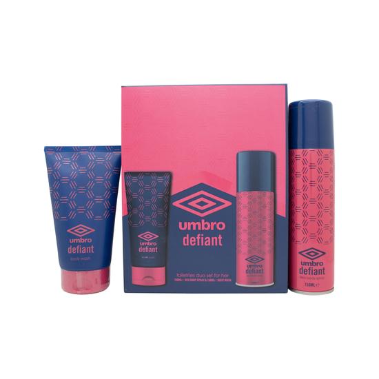 Umbro Defiant Gift Set 150ml Body Spray + 150ml Body Wash