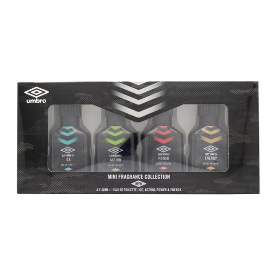 Umbro Mini Fragrance Collection Gift Set 30ml Ice Eau De Toilette + 30ml Action Eau De Toilette + 30ml Power Eau De Toilette + 30ml Energy Eau De Toilette