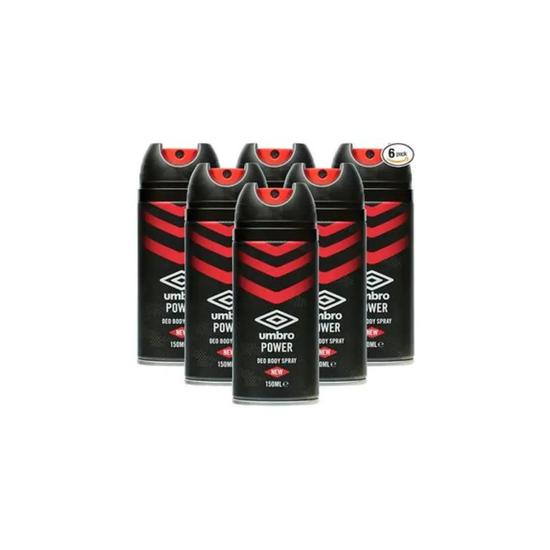 Umbro Power Deo Body Spray Bundle Of 6 Cosmetify