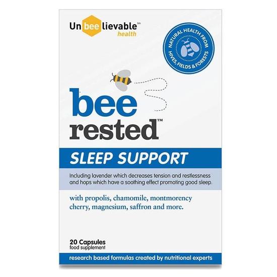 Unbeelievable Health Bee Rested Sleep Support Capsules 20 Capsules