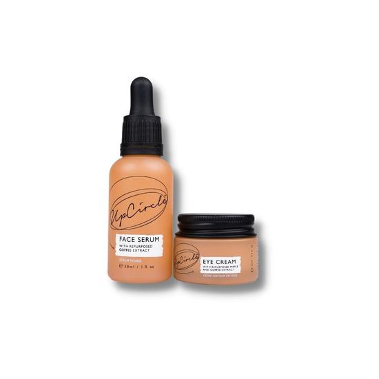 UpCircle Beauty Caffeinated Skin Duo 30ml The Face Serum & 15ml The Eye Cream