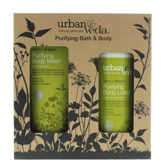 Urban Veda Purifying Bath & Body Gift Set Neem + Botanics