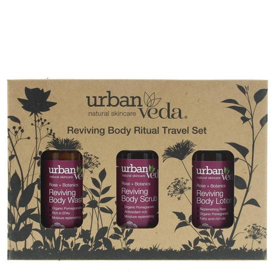 Urban Veda Reviving Body Ritual Travel Gift Set Rose + Botanics