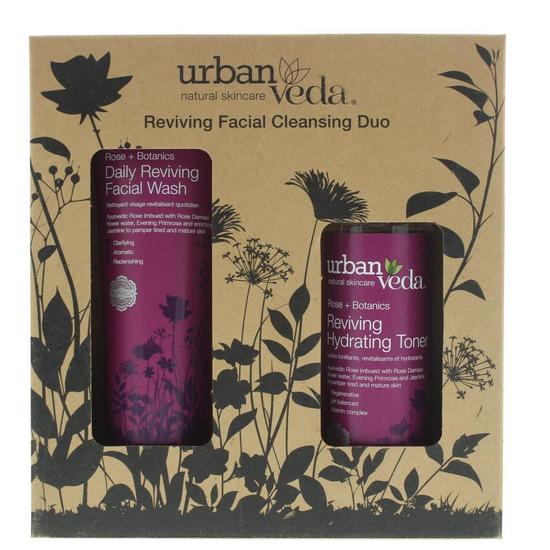 Urban Veda Reviving Facial Cleansing Duo Gift Set Rose + Botanics