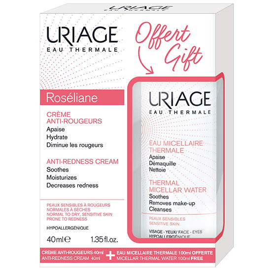 Uriage Eau Thermale Roseliane Anti-Redness Cream + Free Thermal Micellar Water For Sensitive Skin 40ml