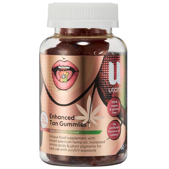 UTAN Enhanced Tan Gummies Juicy Raspberry