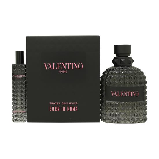 Valentino Born In Roma Uomo Gift Set 100ml Eau De Toilette + 15ml Eau De Toilette